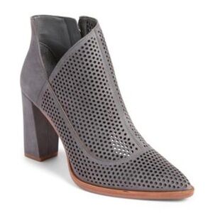 Vince Camuto Levesna Bootie In Gravel Nubuck Leather